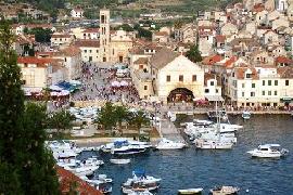  Hvar photos - main square, St. Stephen cathedral and the Arsenal 